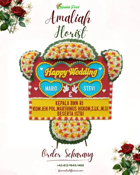 Papan Bunga Pernikahan Wanar